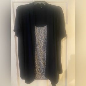 Women’s blouse with cardigan attached